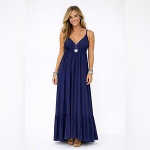 BSB Maxi Dress Size M Purple Babydoll Spaghetti Strap Y2K 2010s Style Beach